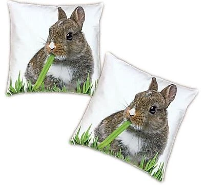 Kissen-Hülle 40x40 Kissenbezug OSTERN 2 er SET HOSSNER Osterkissen Hase Kissen - Bild 1 von 2