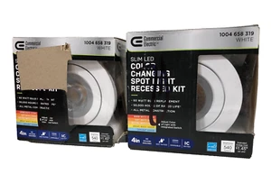 2PK Commercial Electric 4 in. Selectable Color Changing Canless Recessed LED Kit - Picture 1 of 3