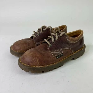 VTG Dr. Martens Toddler Brown Leather Oxford Boys 12 Kids Made in England shoes - Picture 1 of 11