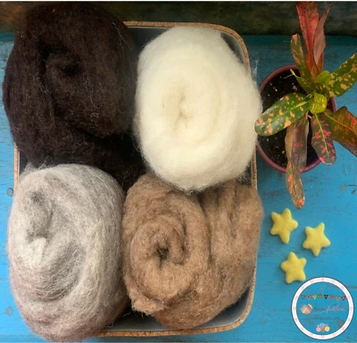 Heidifeathers® Carded British Wool Batts, Soft Felting Core Wool, Natural Cloud - Image 1 of 4