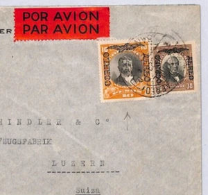 CHILE Air Mail Cover 1929 Santiago *TEN PESOS* 10p High Value SWITZERLAND YU133 - Picture 1 of 8