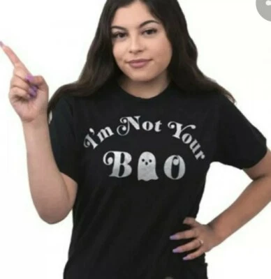 Fifth Sun "I'm Not Your Boo" Graphic Black Cotton T-shirt Size M/L Unisex NWT - Image 1 of 4