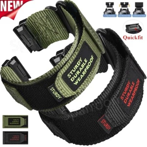 Quick Fit Nylon Watch Band Strap For Garmin Tactix Fenix 7 7X 6 6X 5 5X Epix Pro - Picture 1 of 30