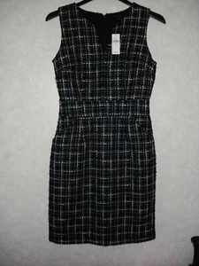 Vestido Banana Republic Nuevo Mujer 2 Azul Jaspeado Cuello en V Forrado Sin Mangas - Imagen 1 de 13