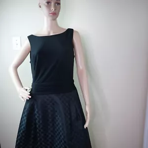 American Living Womens Size 14 Black Jacquard Sleeveless Formal Dress - Picture 1 of 11