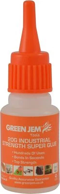 3x Super Glue Strong High Strength Thick Glue 1 x 20g Bottle - Green Jem