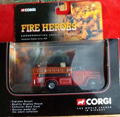 2001 Corgi  Firetruck FIRE HEROES 1966 GMC Fire Pumper Chicago F.D., Eng. #18 - Image 1 of 4