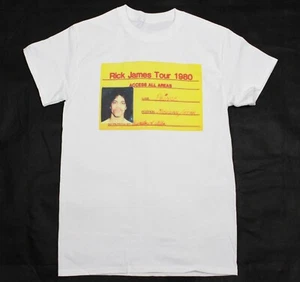 T-Shirt Prince Rick James Tour Pass 1980er weiß Größen S-3XL - Bild 1 von 5