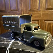 U.S. Army #15 Tin  Truck 1950’s Japan Friction Troop Carrier Covered