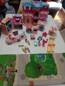 Fisher Price Sweet Street Puppenhaus SET Hotel TANZSTUDIO EISCREME TEILE MATTE - Bild 1 von 24