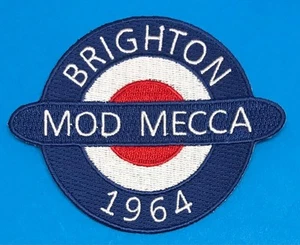 SCOOTER MOD PATCH - BRIGHTON MOD MECCA 1964 TARGET - Picture 1 of 1