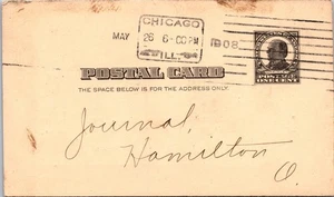 1908 Chicago cartolina McKinley francobollo Lord & Thomas Washburn elettrotipi - Foto 1 di 2