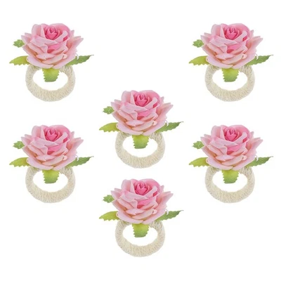  6 PCS Porta Tovaglioli Da Tavola Anelli Portatovaglioli Fibbia Tovagliolo - Immagine 1 di 4