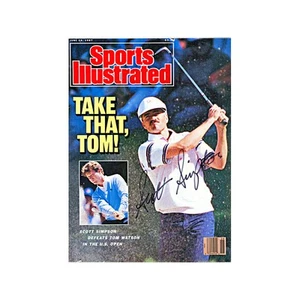 Scott Simpson autografiado firmado junio 1987 Sports Illustrated (certificado de autenticidad JSA) - Imagen 1 de 3