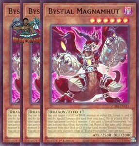 Yugioh! 3x Bystiale Magnamhut CH01-DE011 Ultra Rare 1. Auflage NM - Bild 1 von 1