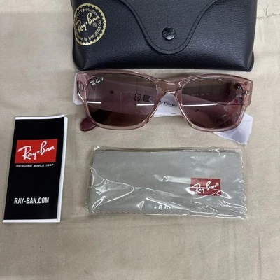 НОВЫЙ! Очки солнцезащитные Ray-Ban RB4388 полупрозрачные розовые 6648/G8 55 18 145 2p - Изображение 1 из 4