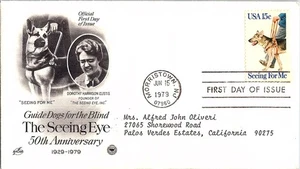 Guide Dogs for the Blind 50th Anniversary June 15, 1979 Mail Cover FDC - Picture 1 of 1