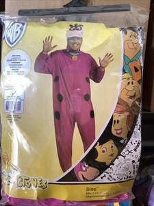 Dino Flinstones Rubies Adult Halloween Costume Jumpsuit Purple (up to size 44) - Picture 1 of 1