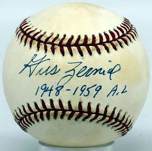 Gus Zernial Signed Baseball 9 (OAL Brown w/inscription) 715902 - Picture 1 of 2