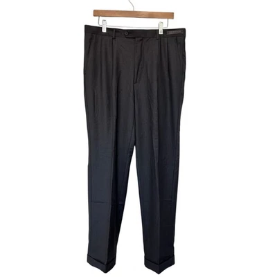 Angelo Rossi Gray Pleated Dress Pants Sz 34x30 - Image 1 of 4