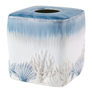 - Tissue Box Cover, Ceramic Home Accessories, Beach Inspired Bathroom Accesso... - Bild 1 von 3