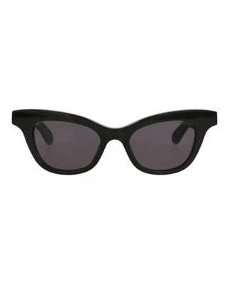 Alexander McQueen Mujer Ojo de Gato Negro Negro Gris Moda Diseñador Gafas Foto 1 de 4