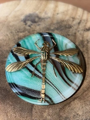 Czech Gold Dragonfly Shank Button 1.5” - Image 1 of 3