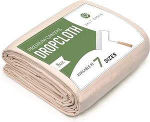 Canvas Tropfen Tuch von Salt Earth, 1er Pack wiederverwendbares Farbtropftuch - Bild 1 von 5