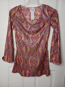 California Costume Collections Disco 70s Sparkle Dress Women Small Petite Holid - Picture 1 of 8