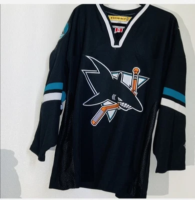 Vintage San Jose Sharks Jersey Mens ,LG Black NHL Hockey Throwback Retro 2000s - Image 1 of 4
