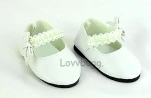"Zapatos de encaje de perlas blancas para niña americana de 18" + Zapatos nacidos de bebé pequeños ¡COMPLEMENTOS DE ENVÍO GRATUITO! - Imagen 1 de 24