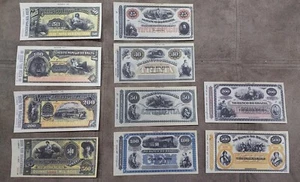 Reprint on paper with W/M Nice Brazil banknotes 1866 - 1891 y. FREE SHIPPING ! - Picture 1 of 12