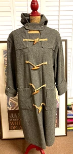 POLO RALPH LAUREN Women's 4 Gray Wool Hooded Toggle Front Duffle Coat Jacket - Picture 1 of 11