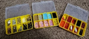 Large Lot of Beads In Stackable Carry Case- 30 varieties - Picture 1 of 6