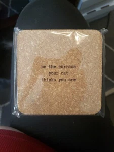 Cat Lady Cork Coasters Set Of 4 - Picture 1 of 3