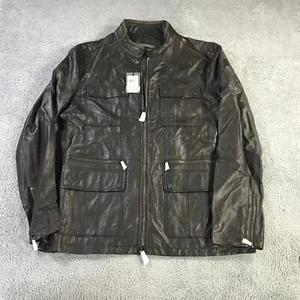 Chaqueta Colección John Varvatos Para Hombre 56 Cremallera Completa Motociclista Piel de Cordero $2398 Informal - Imagen 1 de 14