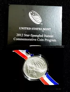 2012 Star-Spangled Banner Commemorative Proof Silver Dollar Coin with Box - Picture 1 of 5