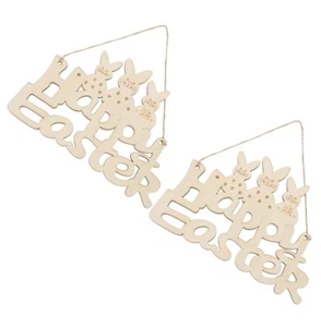2 Pcs Alphabet-Kaninchen-Anhänger Ostern Wandanhänger Osterdekor - Bild 1 von 12
