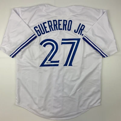Autographed/Signed Vladimir Vlad Guerrero Jr. Toronto White Jersey JSA COA - Image 1 of 4