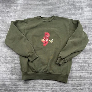 Astro World Bear Sweater Mens Small Green Travis Scott Tour Concert Logo - Picture 1 of 8