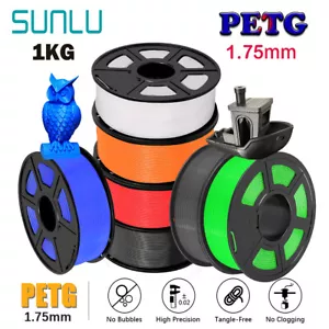 SUNLU PETG filamento stampante 3D PETG 1,75mm 1KG/ROTOLO senza bolla multicolore lotto - Foto 1 di 113