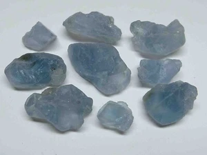 Celestite 1/4 Lb Natural Sky Blue Crystal Chunks Gemstone Specimens - Picture 1 of 7