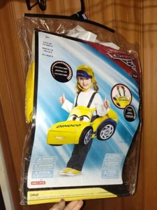 New Disney Pixar Cars 3 Dinoco 3D Ride in Car Costume Yellow Unisex Complete Set - Picture 1 of 4