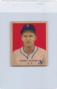 1949 Bowman #203 Barney McCosky Athletics EX 49B203-22515-2 - Picture 1 of 2