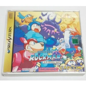 Megaman Rockman Super Adventure Sega Saturn SS game software Set Capcom Limited - Picture 1 of 4