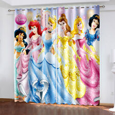 Disney Princess Girls Bedroom Curtains Ring Blackout Door Decor UV Protect Gift