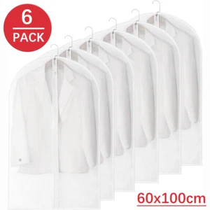 6 X Garment Bags, Dress Coat Clothes Covers Protector Bags, Dustproof Waterproof - Picture 1 of 17