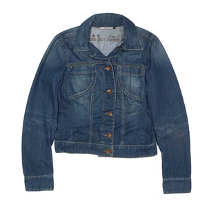 Vintage GAS JEANS Denim Jacket Blue 90s Womens S - Picture 1 of 6