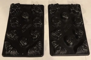 2er Set Jello Jigglers Halloween Fledermäuse Kürbisse Geister Katzen und Hexen Formen - Bild 1 von 8