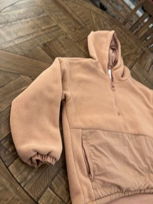 Fabletics Sudadera con Capucha Mujer Mediana Melocotón Sherpa 1/2 Cremallera Chaqueta Polar A68 Foto 1 de 4